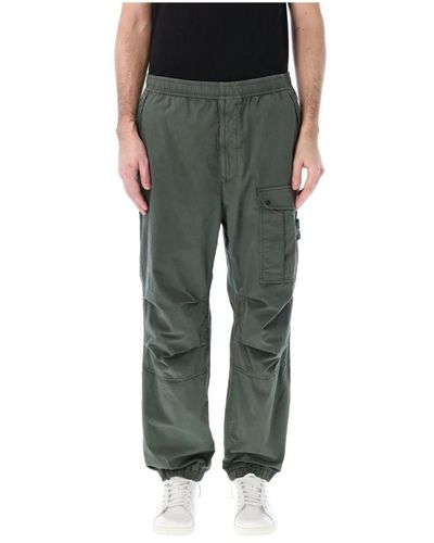 Stone Island Pantaloni cargo con fascia elastica - Verde