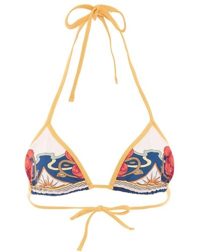 La DoubleJ Milan liberty bikini top - Azul