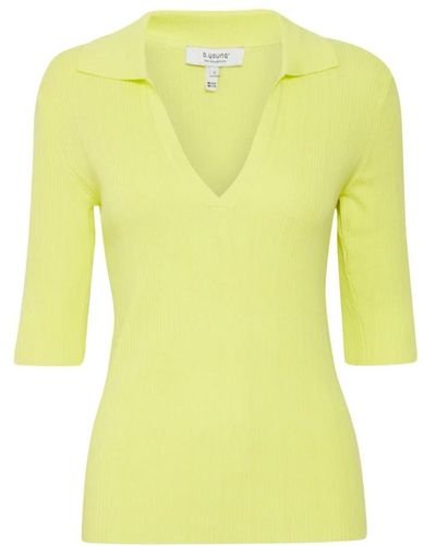 B.Young V-Neck Knitwear - Yellow