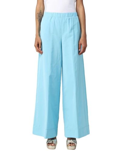 Manila Grace Leather trousers - Azul