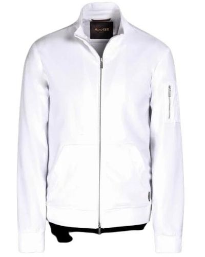 Moorer Sweatshirts & hoodies > zip-throughs - Blanc