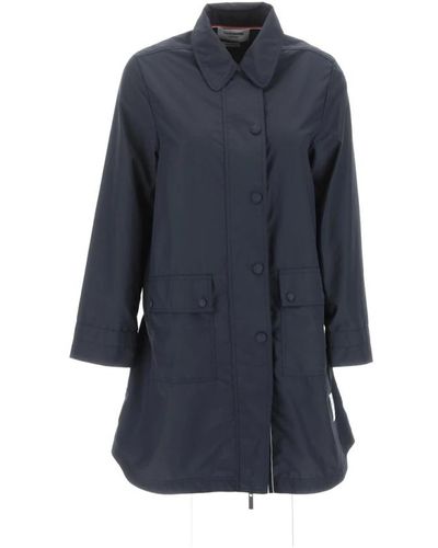 Thom Browne Coats > single-breasted coats - Bleu