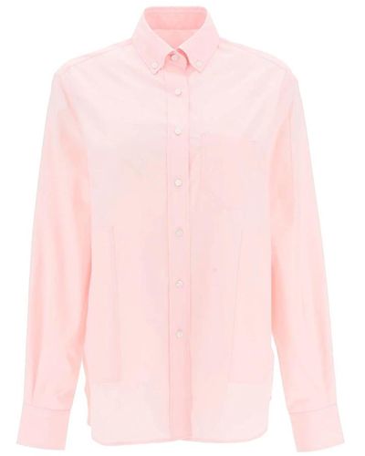 Saks Potts Baumwollhemd mit maxi-taschen - Pink
