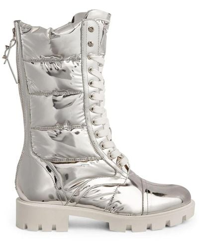 Christian Louboutin Pavleta Silver Boots - Gray