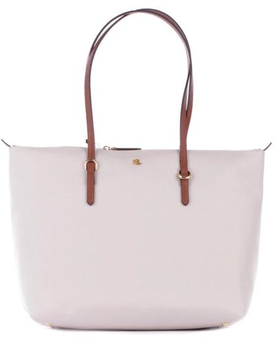 Ralph Lauren Weiße taschen mit logo frontreißverschluss - Pink