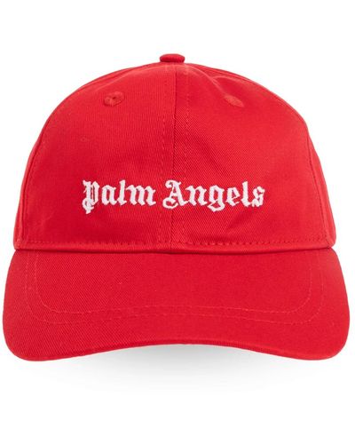 Palm Angels Baseballkappe mit logo - Rot