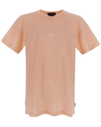 Stone Island Klassisches Baumwoll-T-Shirt - Pink