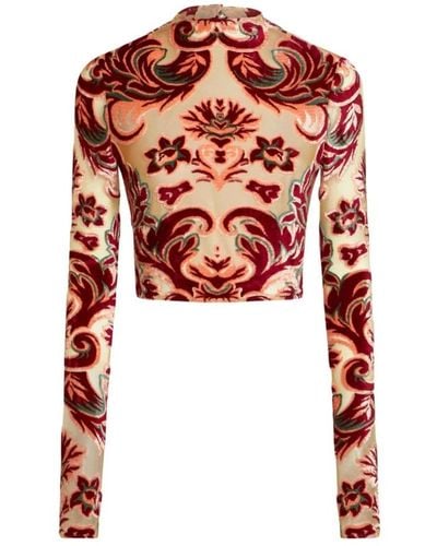 Etro Long Sleeve Tops - Red
