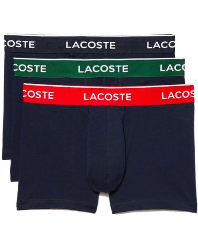 Lacoste Logo band boxershorts - set mit 3 - Blau