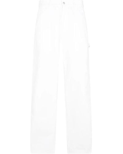 Alexander McQueen Straight Trousers - White