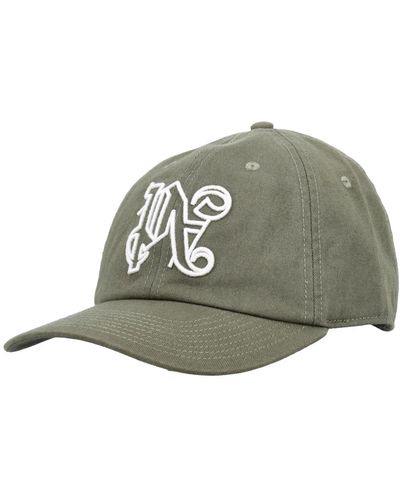 Palm Angels Cappello militare monogramma - Verde
