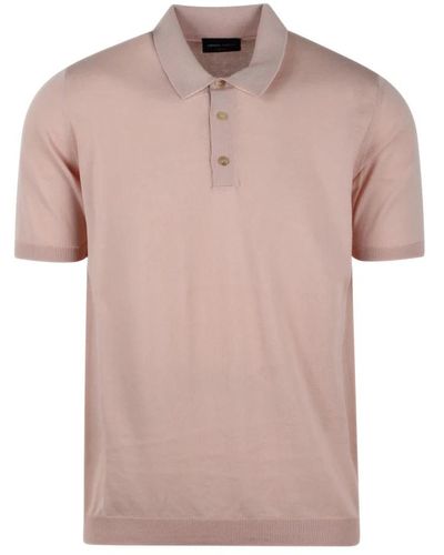 Roberto Collina Polo Shirts - Pink