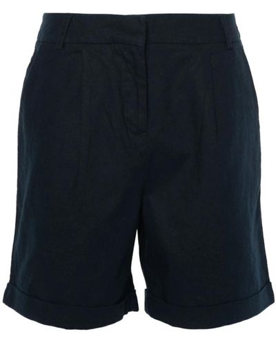 Barbour Blaue leinen-baumwoll-shorts