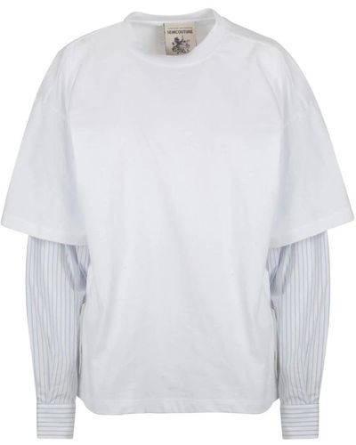 Semicouture Tops > long sleeve tops - Blanc