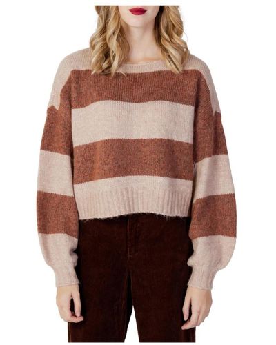 ONLY Round-Neck Knitwear - Brown