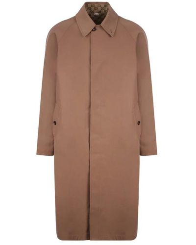 Gucci Coats > single-breasted coats - Marron