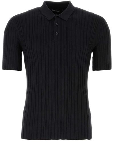 Dolce & Gabbana Polo-shirt aus seidenmischung - Schwarz