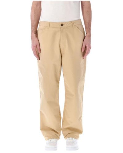 Pop Trading Co. Straight Trousers - Natural