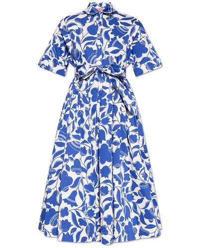 Kate Spade Dress with floral motif - Blau