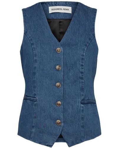 Designers Remix Jackets > vests - Bleu