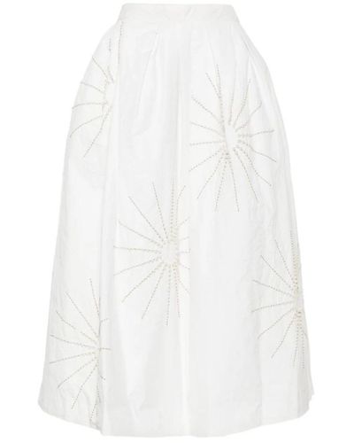 Dries Van Noten Midi Skirts - White