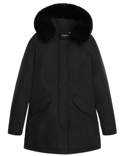 Woolrich Luxury arctic parka with removable dyed fur - Nero