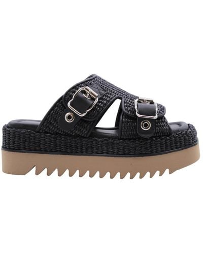 Laura Bellariva Shoes > flip flops & sliders > sliders - Noir