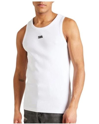 Karl Lagerfeld Collaborazione crewneck t-shirt sl 542238 - Bianco