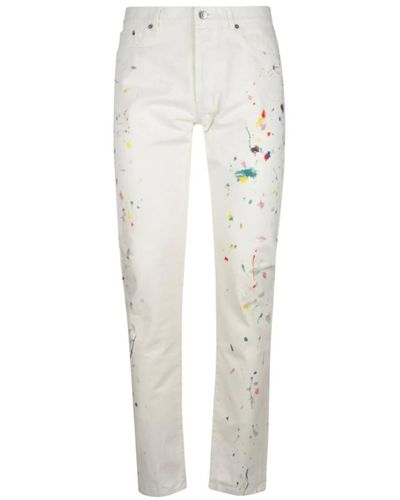 Dior Paint Splash Slim Jeans - Weiß