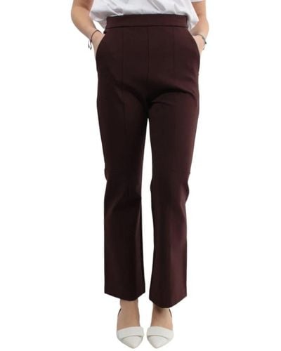 Max Mara Braune hose mit seitlichem reißverschluss