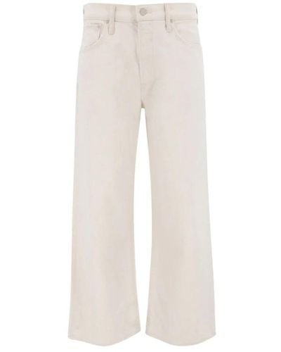 Mother Wide Trousers - White
