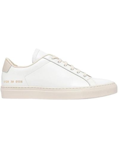 Common Projects Italienische retro gloss sneakers - Weiß