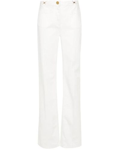 Elisabetta Franchi Wide Trousers - White