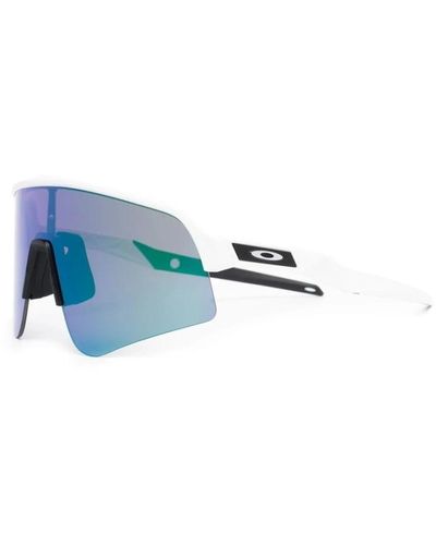 Oakley Weiße sonnenbrille mit original-etui - Blau