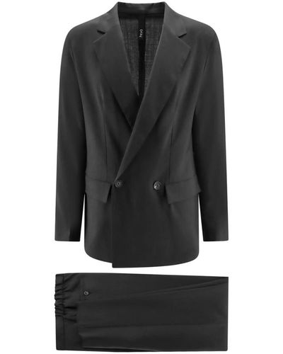 Hevò Suits > suit sets > double breasted suits - Noir