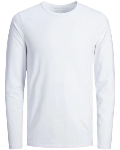 Jack & Jones T-shirt maniche lunghe jack jones basic o-neck - Bianco