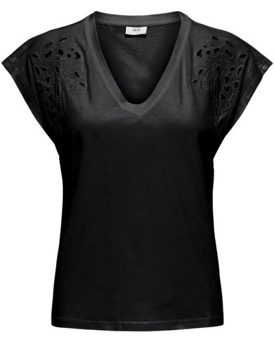 Jacqueline De Yong T-shirt casual in cotone per donne - Nero