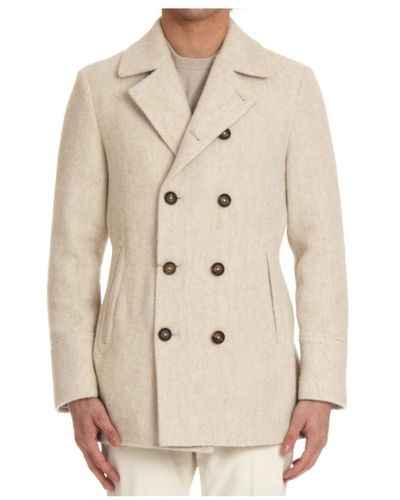 Eleventy Coats > double-breasted coats - Neutre