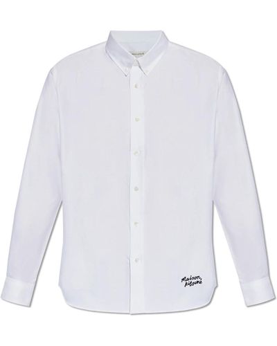 Maison Kitsuné Shirt mit logo - Weiß