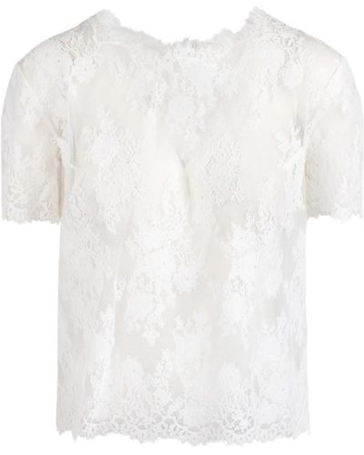 Ermanno Scervino Spitzen boxy t-shirt - Weiß
