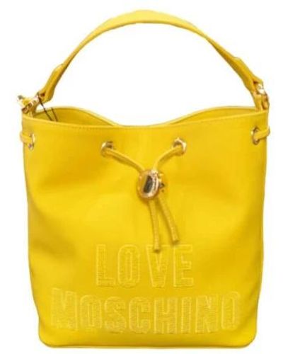 Love Moschino Pailletten mini eimer tasche sun - Gelb
