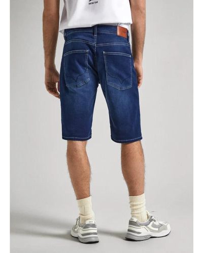 Pepe Jeans Slim gymdigo denim shorts - Blu