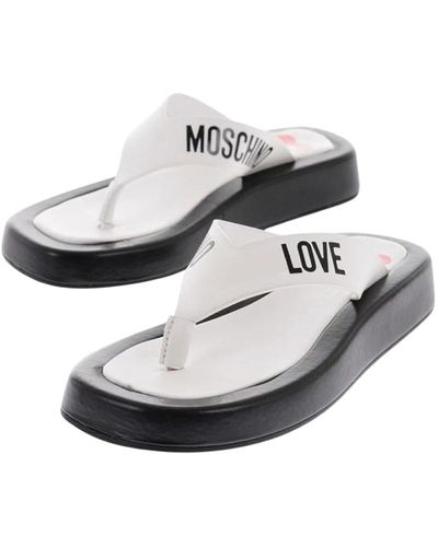 Moschino Chanclas bicolores para el verano - Metálico