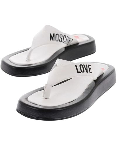 Moschino Flip Flops - Mettallic