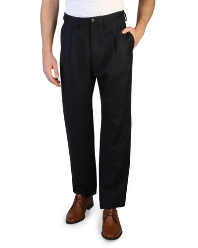 Tommy Hilfiger Pantalon en laine de couleur unie - Noir