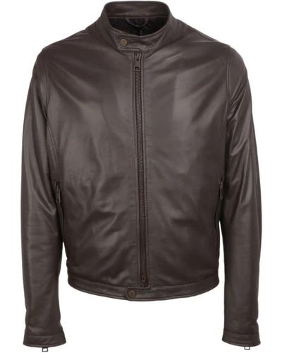 Tagliatore Leather Jackets - Gray