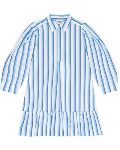 Ganni Shirt Dresses - Blue