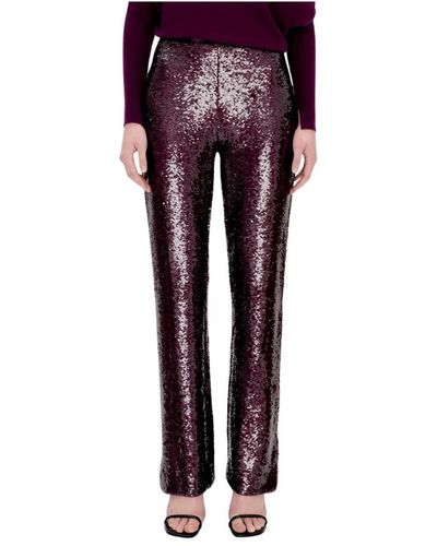 Jonathan Simkhai Straight Trousers - Purple