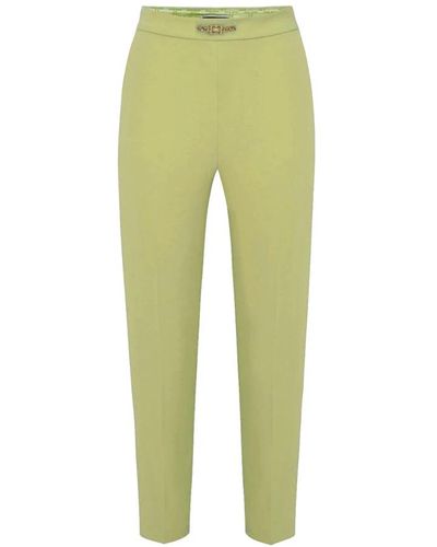 Elisabetta Franchi Cropped Trousers - Green