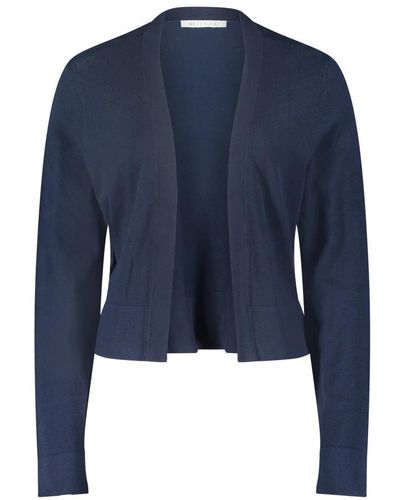 BETTY&CO Offener strick-cardigan,offener front cardigan,eleganter offener cardigan,offener cardigan - Blau